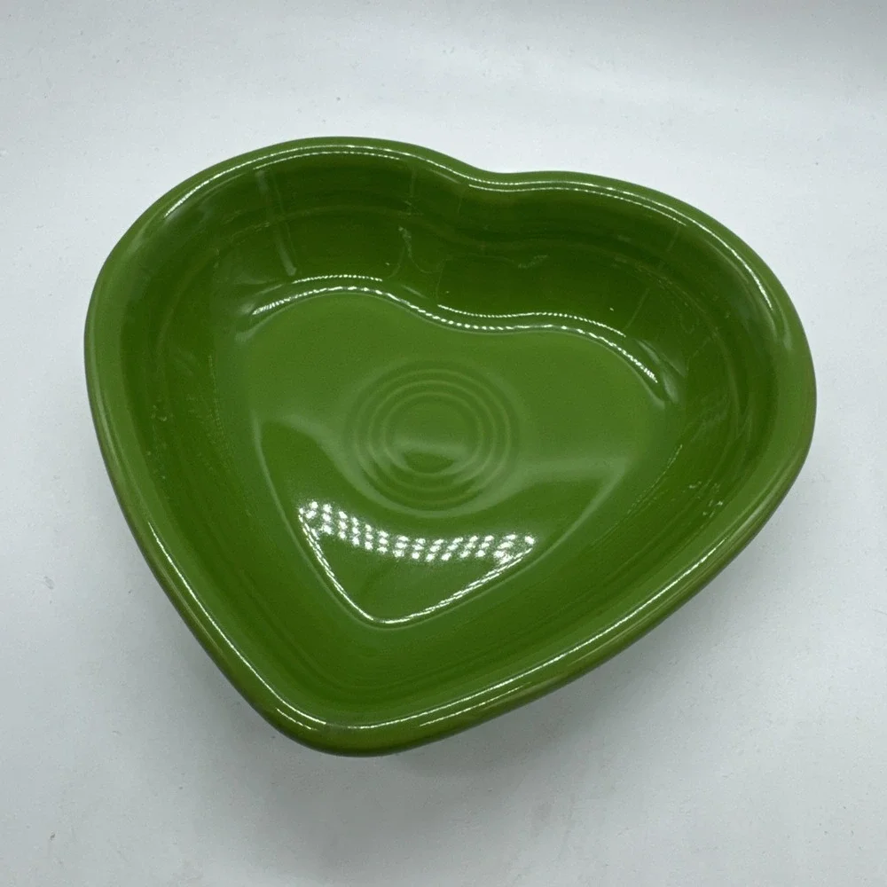 Fiestaware Heart Shaped Bowl Homer Laughlin  Fiesta Shamrock Green